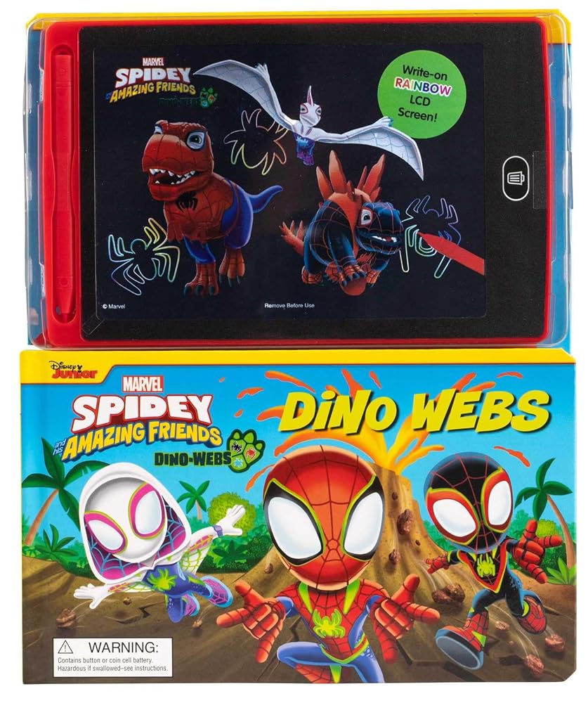 Marvel: Spidey and His Amazing Friends: Dino Webs! (Book with LCD Screen) cover image