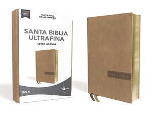 Biblia NBLA, Ultrafina, Letra Grande, Tamaño Manual, Leathersoft, Beige, Edición Letra Roja / Spanish Ultrathin Holy Bible, NBLA, Lg Print, Handy Size (Spanish Edition)