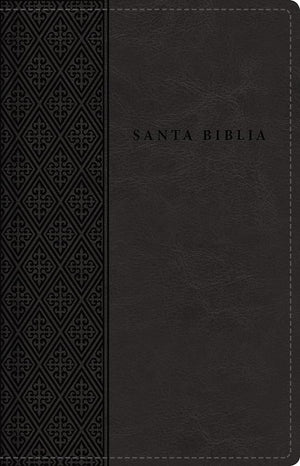 RVR60 Santa Biblia, Letra Grande, Tamaño Compacto, Leathersoft, Negro, Edición Letra Roja, con Índice y Cierre (Spanish Edition)