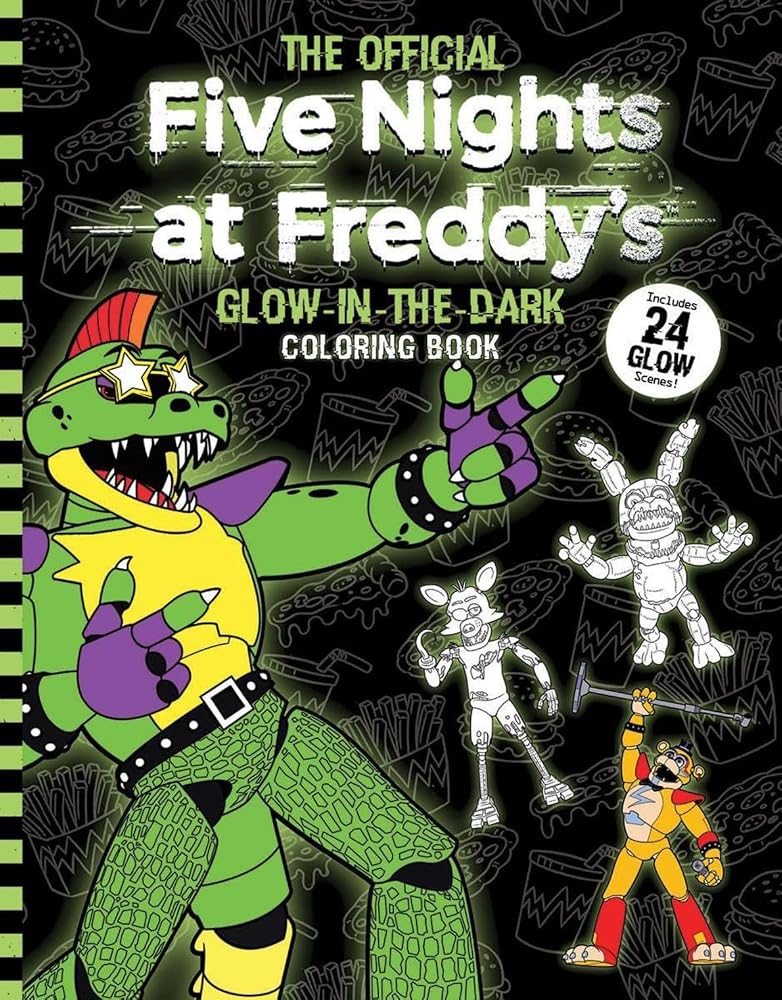 Five Nights at Freddy's Glow in the Dark Coloring Book cover image