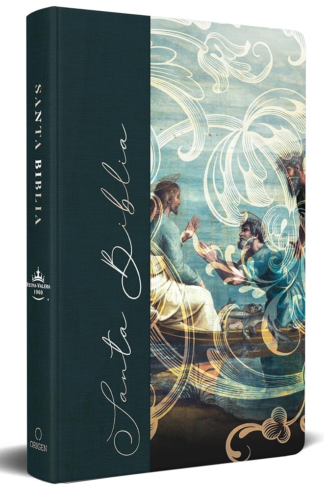 Biblia RVR 1960 letra grande, manual, tapa dura de tela Pescador de hombres / Spanish Bible RVR 1960 Handy Size Large Print Hardcover Cloth Fishers of Men (Spanish Edition) cover image