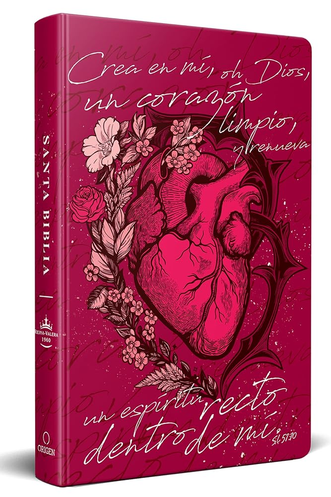 Biblia Reina Valera 1960 letra grande, tapa dura, tamaño manual corazón (rosada) / Spanish Bible RVR 1960. Handy Size, Large Print, Hardcover, Pink (Spanish Edition) cover image