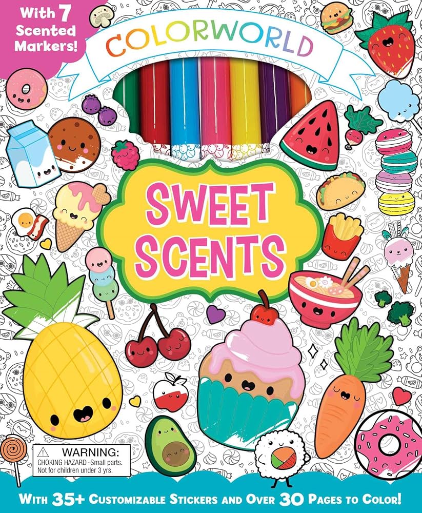 ColorWorld: Sweet Scents: With 35+ Customizable Stickers and Over 30 Pages to Color! cover image