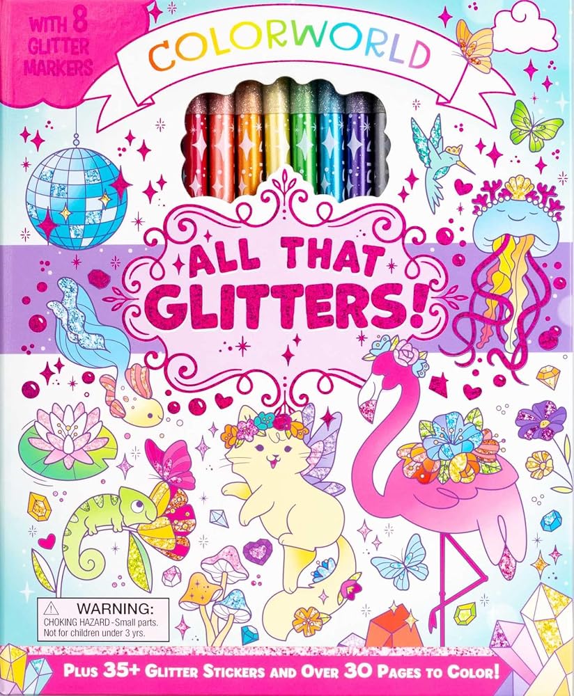 ColorWorld: All That Glitters!: Plus 35+ Glitter Stickers and Over 30 Pages to Color! cover image