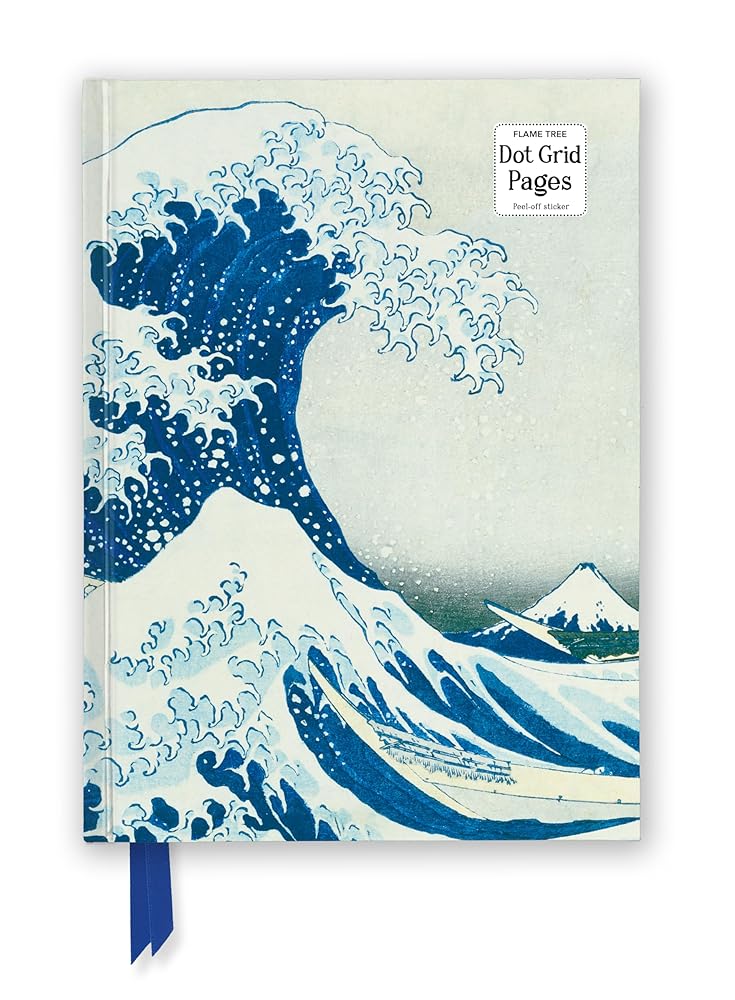 Katsushika Hokusai: The Great Wave (Foiled Dot Grid Journal) (Flame Tree Dot Grid Notebooks) cover image