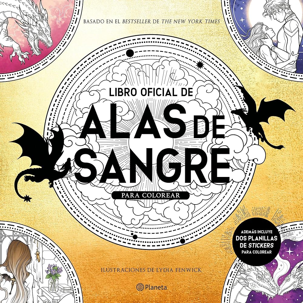 Libro oficial de Alas de sangre para colorear cover image