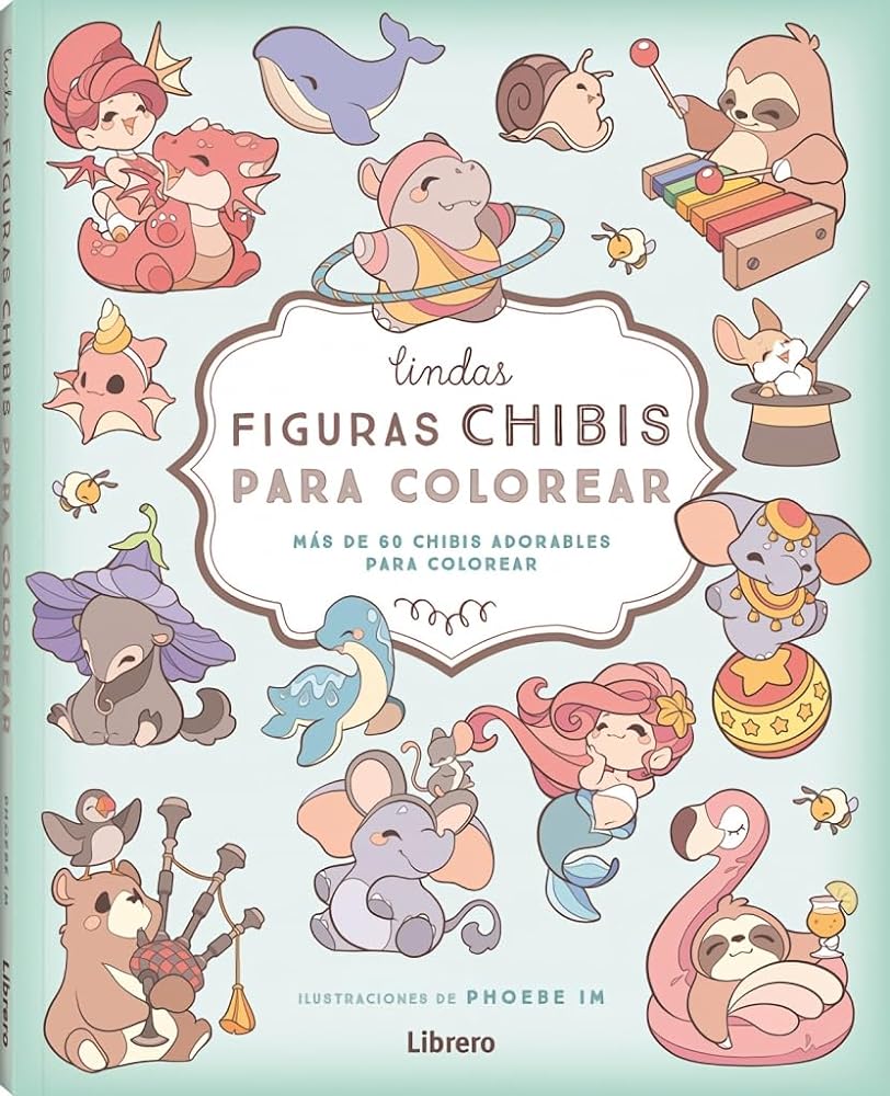 Lindas Figuras Chibi Para Colorear: Mas De 60 Chibis Adorables Para Colorear
