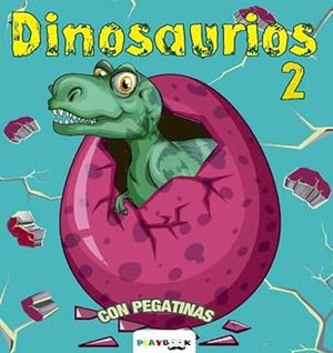 DINOSAURIOS 2 CON PEGATINAS (COLOREA Y PEGA)