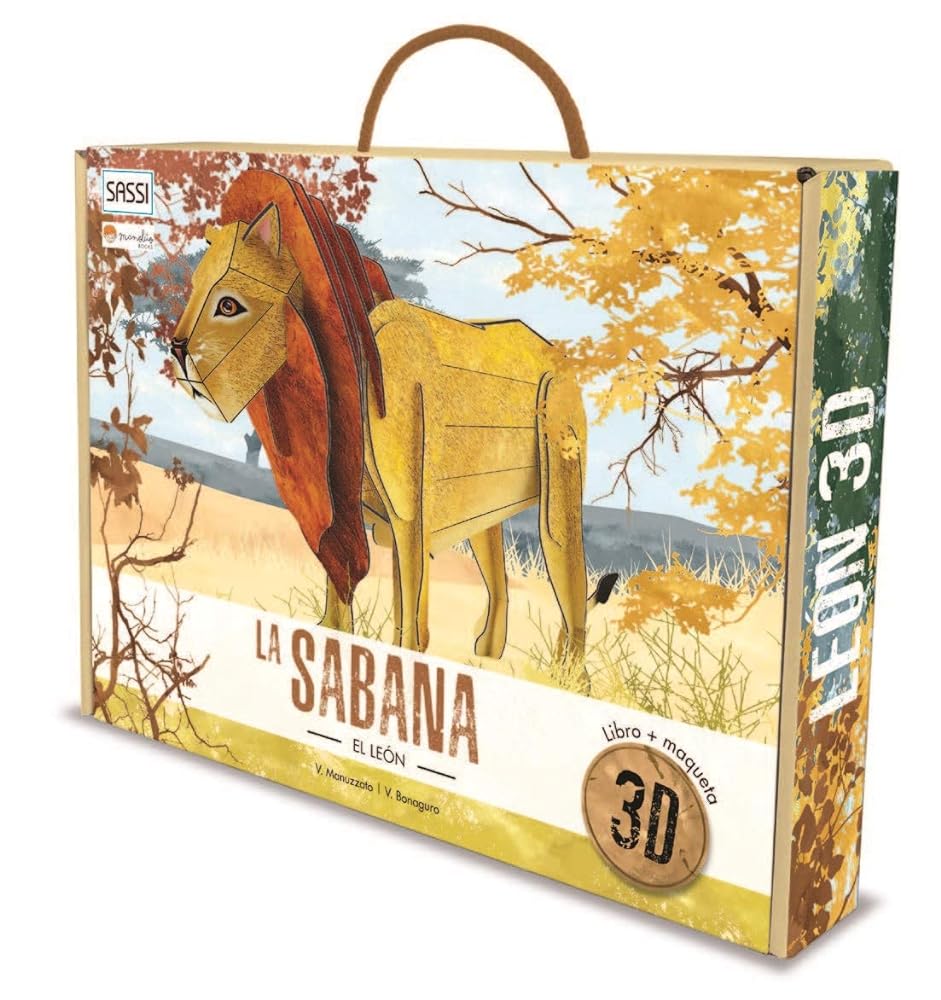 Animales 3D. La Sabana 3D. ilustrado (Español)