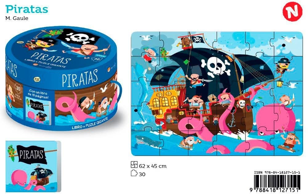 Cajas redondas. Piratas. Edic. ilustrado (Español)