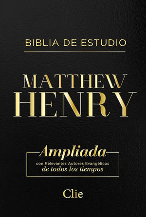 Santa Biblia/ Holy Bible: Rvr Biblia De Estudio Matthew Henry, Leathersoft, Negro