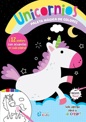 Unicornios (Libro de Acuarelas) (Paleta Mágica de Colores)