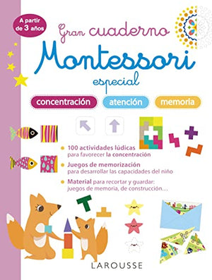 Gran Cuaderno Montessori Especial Concentración, Atención Y Memoria. A Partir De 3 Años