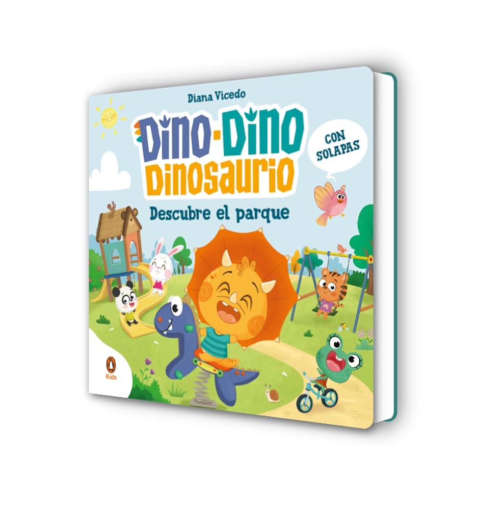 Dino-Dino descubre el parque (Dino-Dino Dinosaurio): Libro de cartón con solapas para niños y niñas de 0 a 3 años (Libros de cartón con solapas) cover image