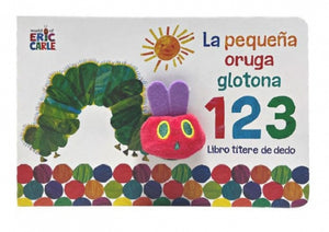 La pequeña oruga glotona 1 2 3. Libro títere de dedo