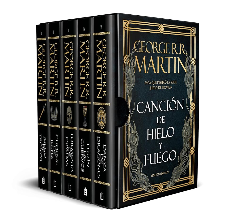 Canción de hielo y fuego: (edición limitada en estuche con: Juego de tronos | Choque de reyes | Tormenta de espadas | Festín de cuervos | Danza de dragones) (Best Seller) cover image