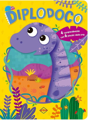 DIPLODOCO - 4 ROMPECABEZAS