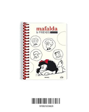 Mafalda agenda perpetua anillada friends blanca