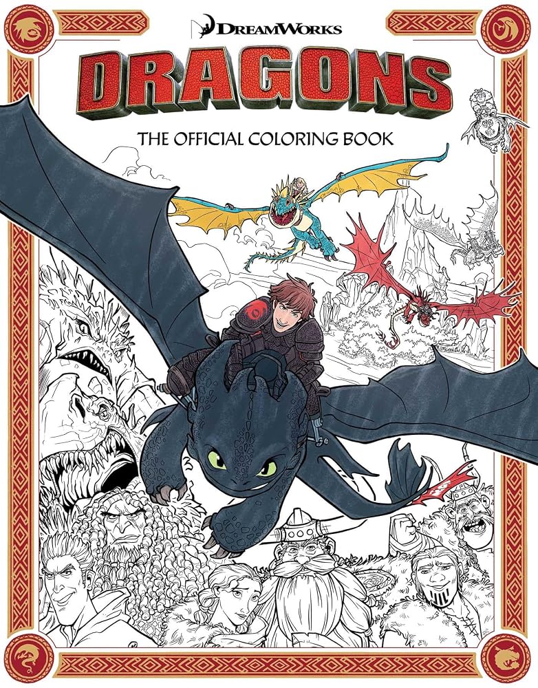 DreamWorks Dragons: The Official Coloring Book cover image