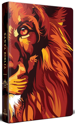 Biblia RVR 1960 letra grande tamaño manual, TD León de Judá marrón (Edición cantos pintados) / Spanish Bible RVR 1960 Handy Size Large, Hardcover Lion of (Spanish Edition)