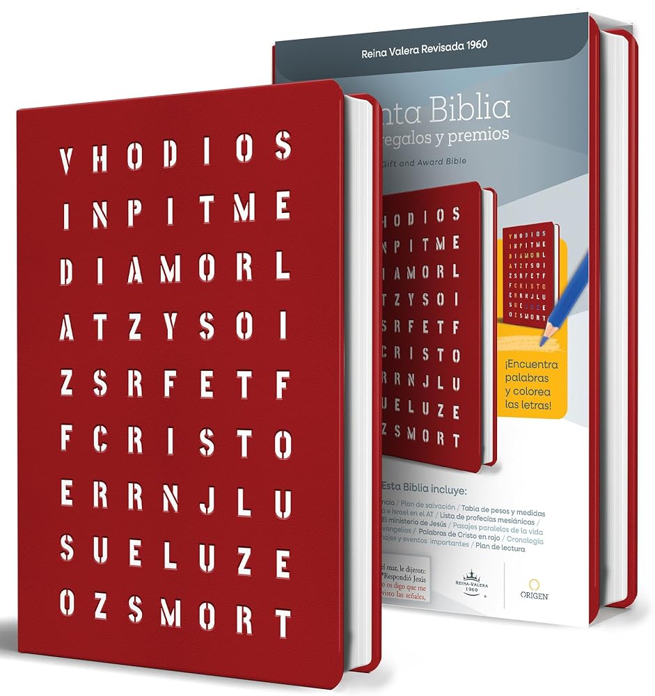 Biblia RVR 1960 para Regalos y Premios, Rojo con Sopa de Letras / Spanish Bible, RVR 1960 Gift and Award Bible Red Special Edition Wordsearch Cover (Spanish Edition) cover image