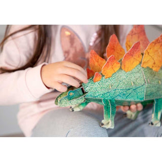 la era de los dinosaurios estegosaurio libro + maquets 3d