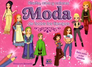 moda diseña crea y colorea